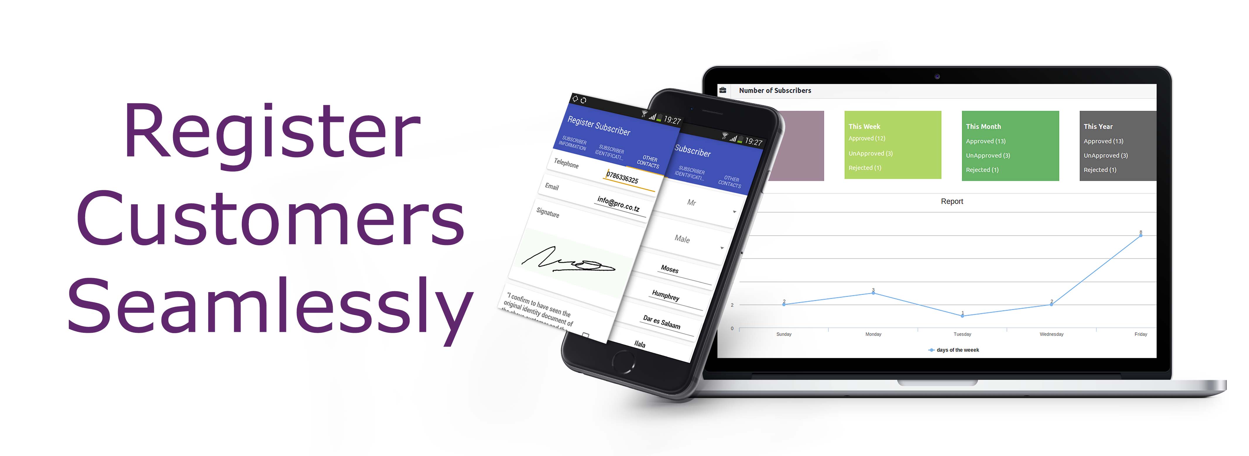 pro register mobile app solution mobile network