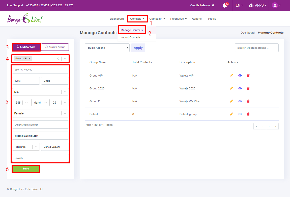 How To Add Contact(s) In A Contacts Group